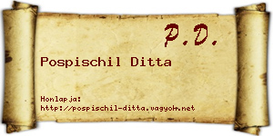 Pospischil Ditta névjegykártya